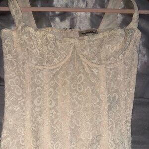 Magnolia Cream Floral Lace Tank Top